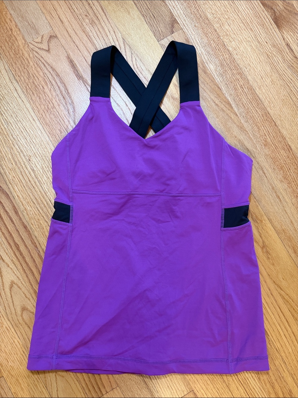 lululemon athletica Purple Crisscross-Strap Active Tank
